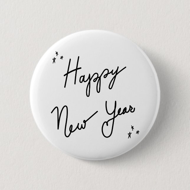 Gute Silvestertypografie, minimale Tinte Button (Vorderseite)