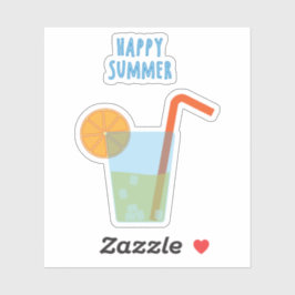 Gute Sommer-Kontaktsticker mit Cocktail Aufkleber