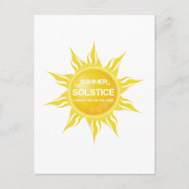 Gute Sommersonne am längsten Tag des Jahres Postkarte (Vorderseite)