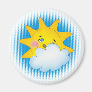 Gute Sonne & Wolke - Magnet