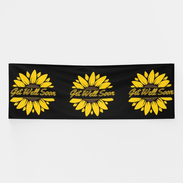 Gute Sonnenblume 4x12 Vinyl Banner (Horizontal)