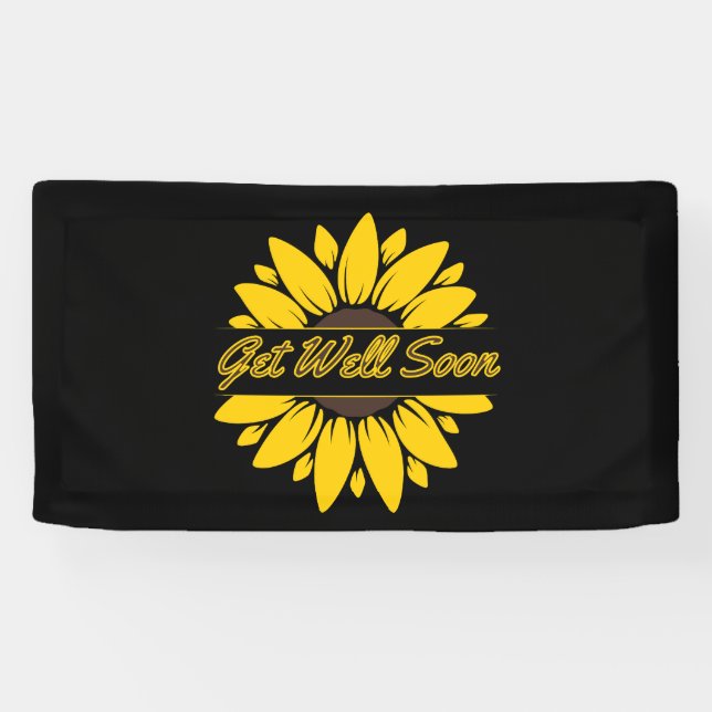 Gute Sonnenblumen 1,6x3 Vinyl Banner (Horizontal)