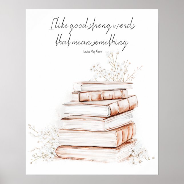 Gute Starke Wörter Buch Poster | Louisa May Alcott (Vorne)