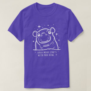 Gute Stimmung mit Moo Deng Niedlich Hippo T-Shirt