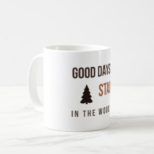 Gute Tage beginnen im Wald Waldliebhaber Zweifarbi Kaffeetasse