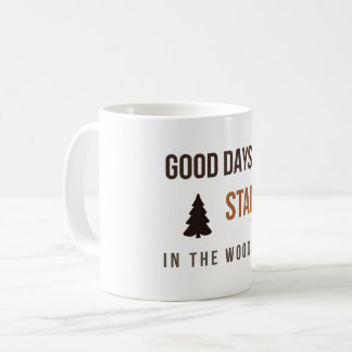 Gute Tage beginnen im Wald Waldliebhaber Zweifarbi Kaffeetasse