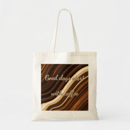 Gute Tage beginnen mit Coffee Swirl-Tasche - Perso Tragetasche