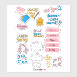 Gute Tage Voraus Himmelblau Ästhetik Sticker Sheet