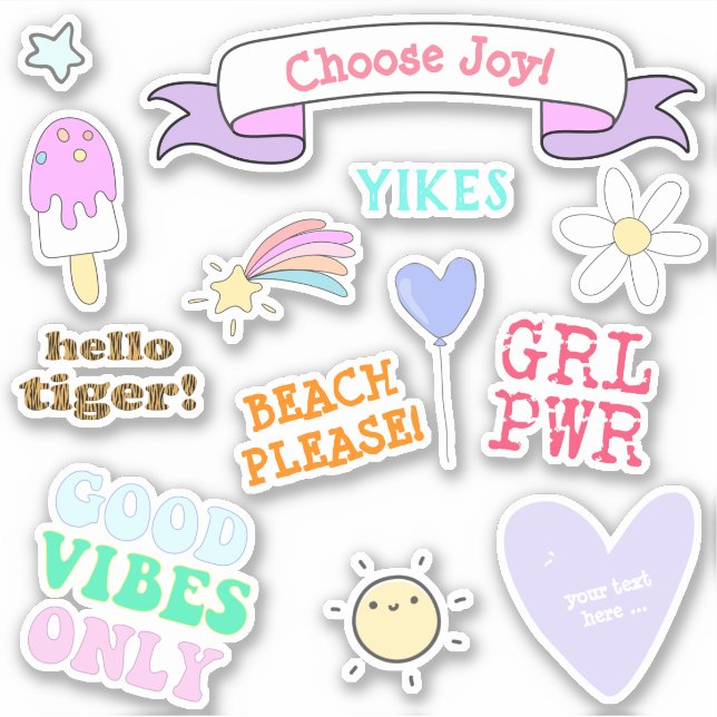 Gute Tiere nur - VSCO Girls Aufkleber (Vorderseite)