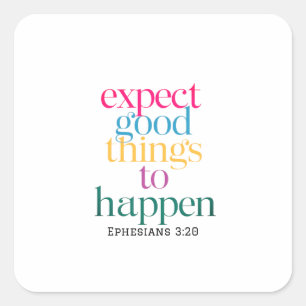 Güte überfließt immer aus Gottes Überfluss Quadratischer Aufkleber