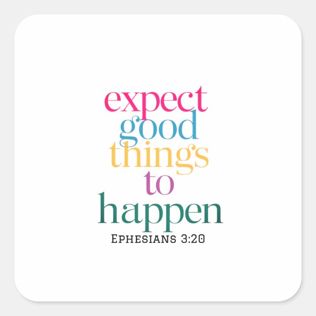 Güte überfließt immer aus Gottes Überfluss Quadratischer Aufkleber (Vorderseite)