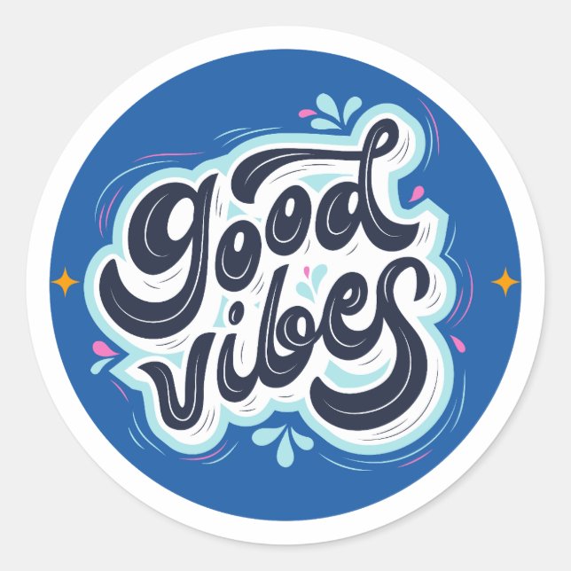Gute Vibes Aufkleber – Positive Ästhetische Motiva (Vorderseite)