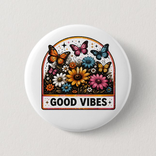 Gute Vibes Button (Vorderseite)