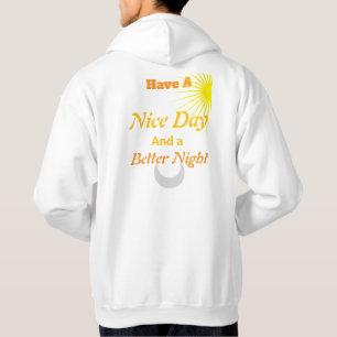 Gute Vibes den ganzen Tag: Nacht - Luxus-Goldtext Hoodie