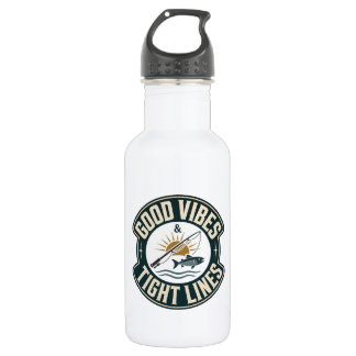 Gute Vibes Enge Linien Lustiges Angeln Outdoor-Des Edelstahlflasche