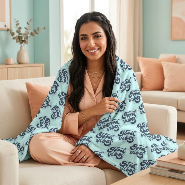 Gute Vibes Fleece-Decke Fleecedecke (Von Creator hochgeladen)