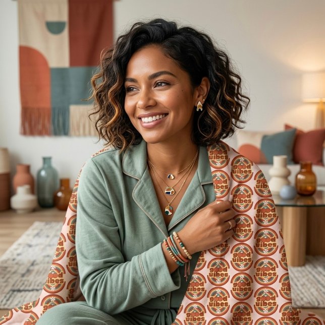 Gute Vibes Fleecedecke (Von Creator hochgeladen)