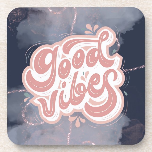 Gute Vibes Getränkeuntersetzer (Vorderseite)