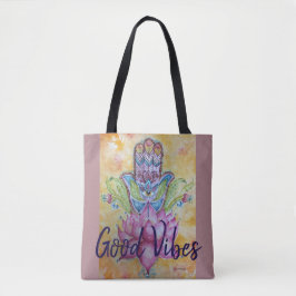 Gute Vibes Hamsa Kunst-Taschen-Tasche