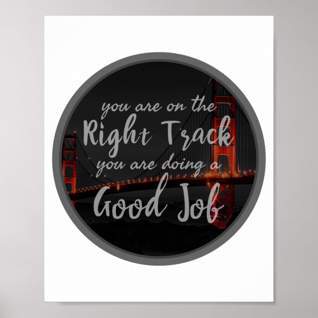 gute Vibes inspirierende Zitate für Motivation Poster (Vorne)