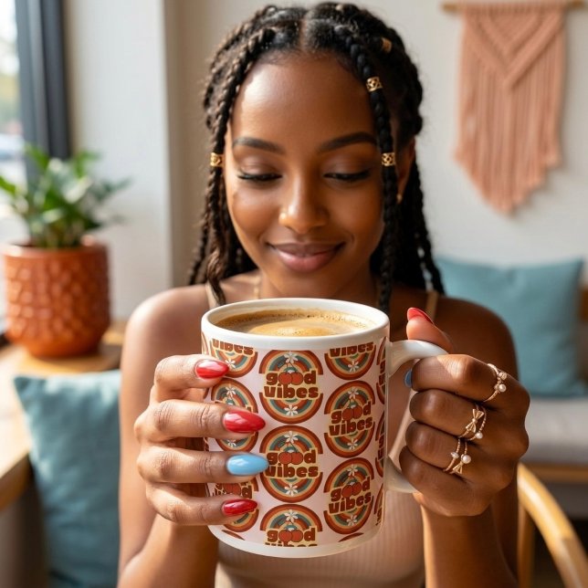 Gute Vibes Jumbo-Tasse (Von Creator hochgeladen)