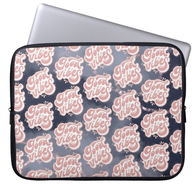 Gute Vibes Laptopschutzhülle (Vorderseite)