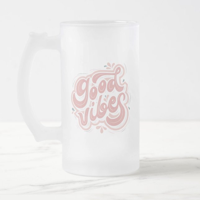 Gute Vibes Mattglas Bierglas (Links)