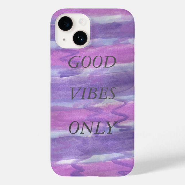 Gute Vibes nur Lila iPhone Case (Rückseite)