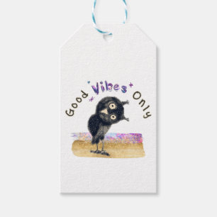Gute Vibes nur mit neugierigen Eule Geschenkanhänger