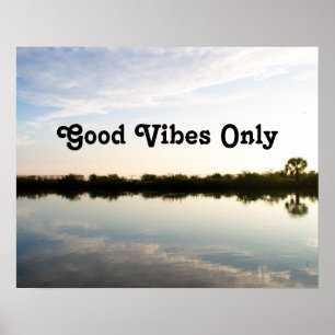 Gute Vibes nur Natur Inspiration Motivierend Poster