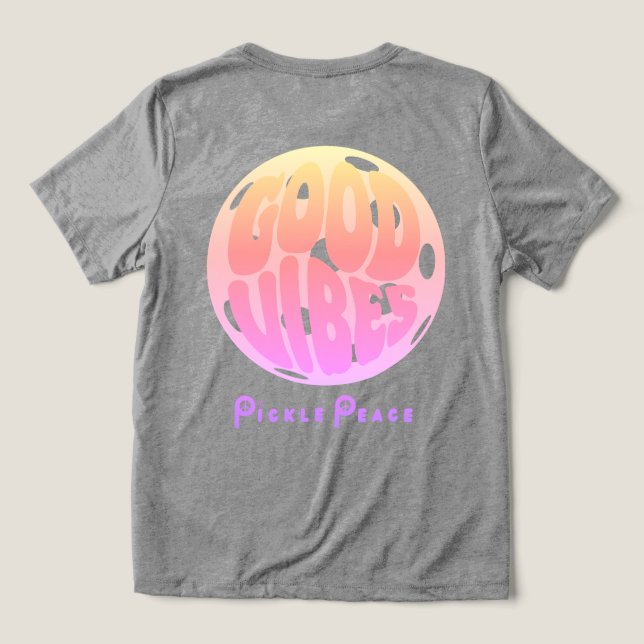 Gute Vibes Pastell Tri-Blend Shirt (Design Rückseite)