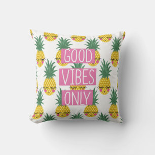 Gute Vibes Pineapples Sommermuster Kissen