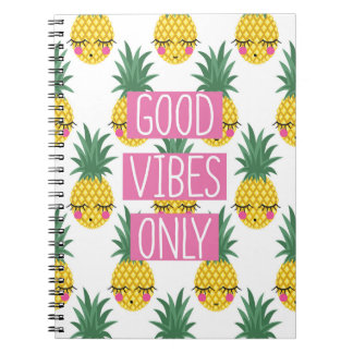 Gute Vibes Pineapples Sommermuster Notizblock