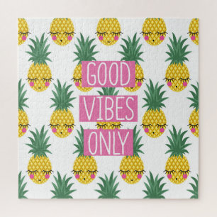 Gute Vibes Pineapples Sommermuster Puzzle