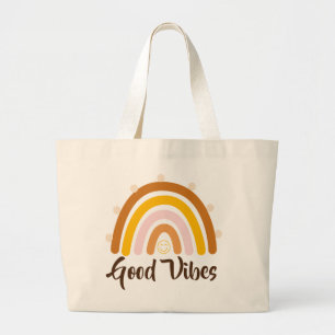 Gute Vibes - Regenbogen Gute Vibes Jumbo Stoffbeutel