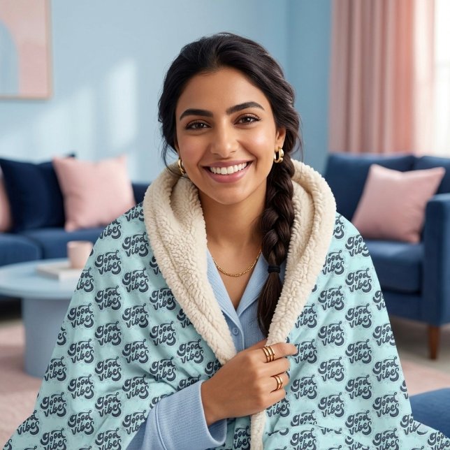 Gute Vibes Sherpa-Decke Sherpadecke (Von Creator hochgeladen)
