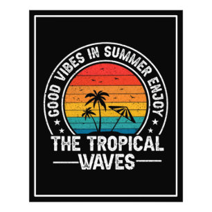 Gute Vibes Sommer Tropische Wellen Fotodruck