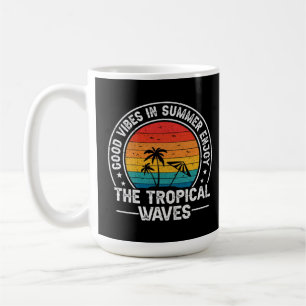 Gute Vibes Sommer Tropische Wellen Kaffeetasse