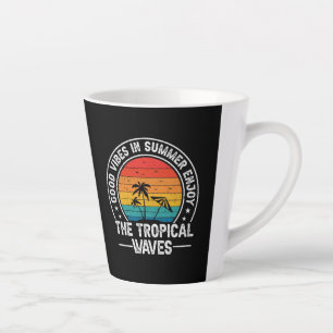 Gute Vibes Sommer Tropische Wellen Milchtasse