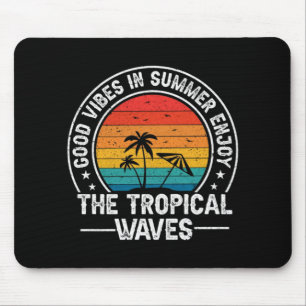 Gute Vibes Sommer Tropische Wellen Mousepad