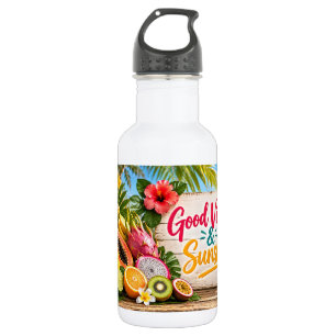 Gute Vibes & Sonnenschein Tropisches Obst Edelstahlflasche