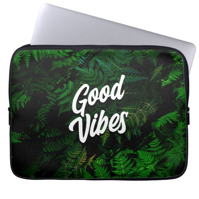 Gute Vibes Tropenleaf Design Laptopschutzhülle (Vorderseite)
