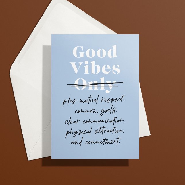 Gute Vibes und mehr glückliche Jubiläumskarte Karte (More Than Good Vibes anniversary card)