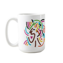 Gute Vibrationen Abstrakt Moderne Retro Tasse