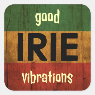 Gute Vibrationen! Quadratischer Aufkleber