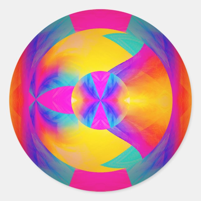 Gute Vibrationen Runder Aufkleber (Vorderseite)