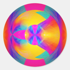 Gute Vibrationen Runder Aufkleber