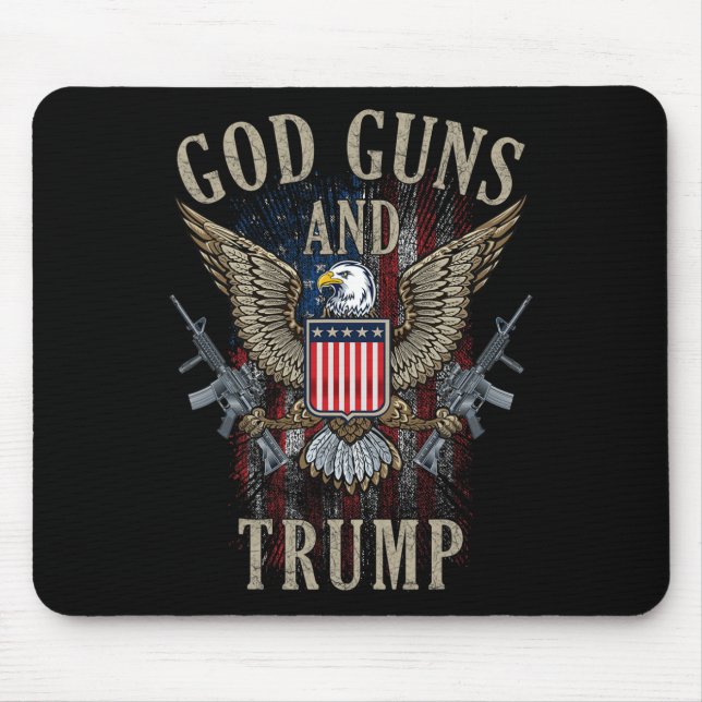 Güte Waffen und Trump 2. Änderungsflagge Ar15 Amer Mousepad (Vorne)