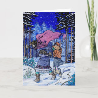 Gute Weihnachtskarte König-Wenceslas Feiertagskarte