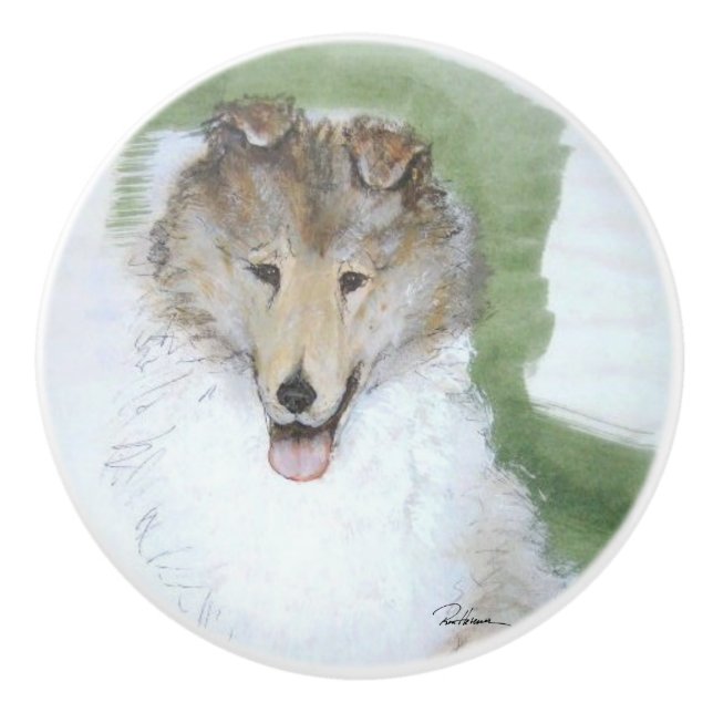 Gute Welpe! Keramikknauf (Vorderseite)